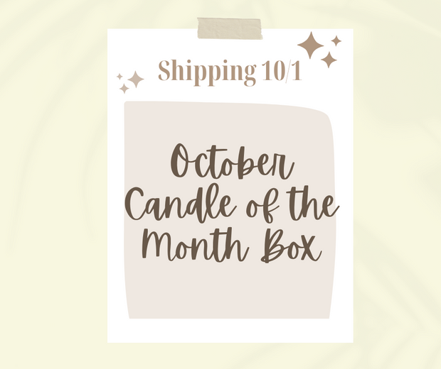 October Candle of the Month Subscription  SHIPS FREE! (code: CANDLECLUB)
