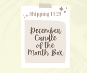 December Candle of the Month Subscription  SHIPS FREE! (code: CANDLECLUB)