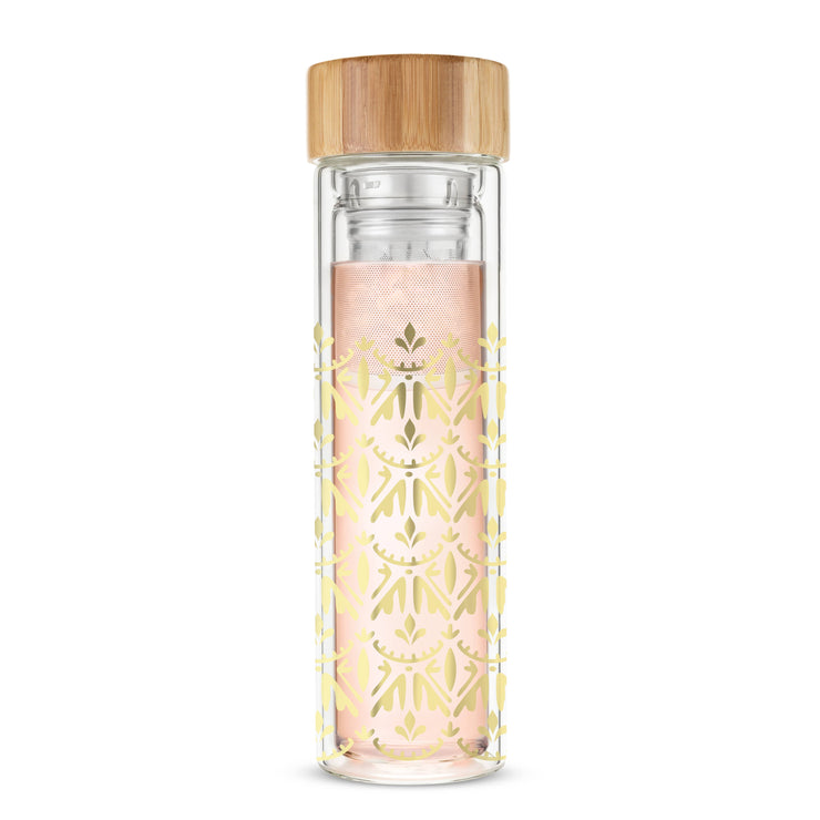 Blair™ Casablanca Gold Glass Travel Infuser Mug by Pinky Up®