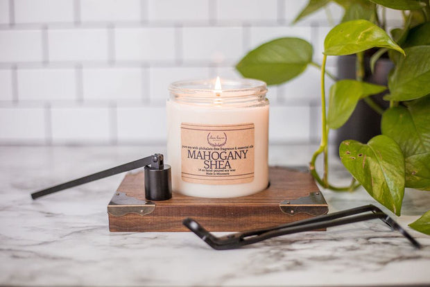 Rustic Wooden Candle Holder (CANDLE NOT INCLUDED)