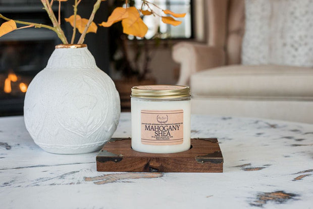 Rustic Wooden Candle Holder (CANDLE NOT INCLUDED)