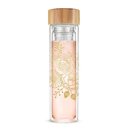 Blair™ Bouquet Glass Travel Infuser Mug by Pinky Up®