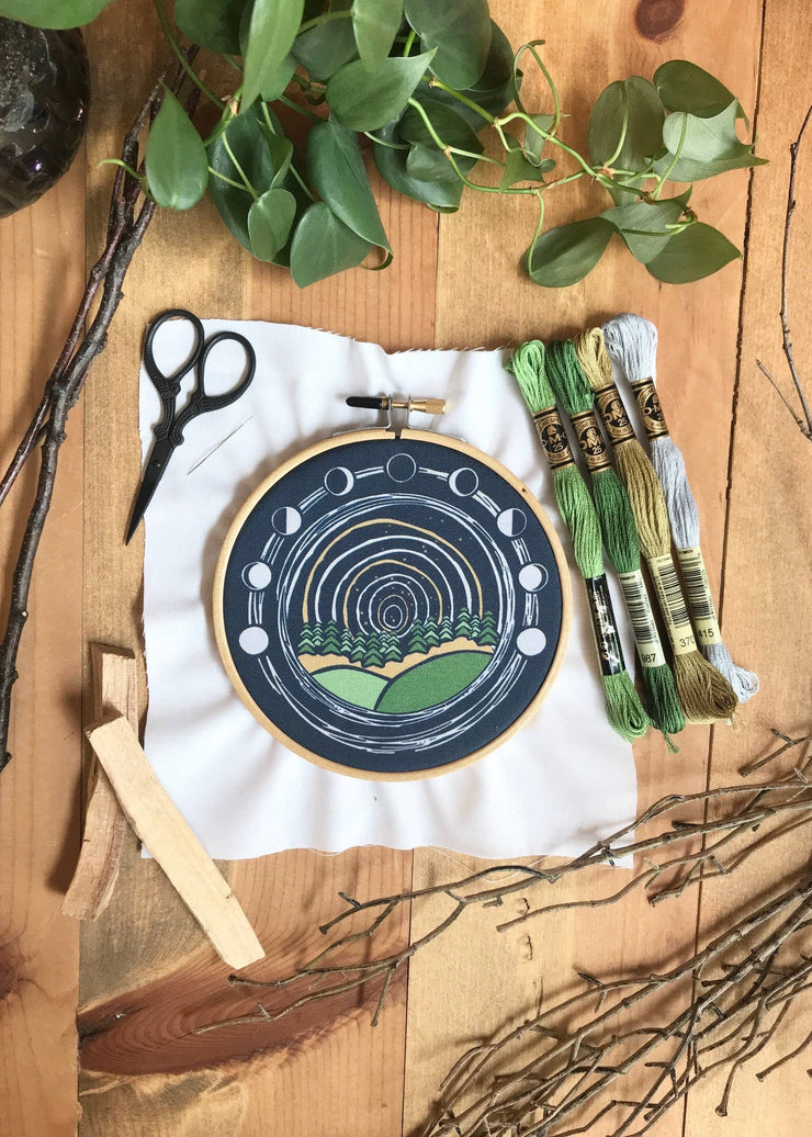 DIY Stitch Kit - Moon Over Midwest - Embroidery Kit