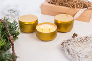 [CLOSEOUT 30% off] Gold Decor Candle Tin