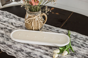 Rustic White Dough Bowl Candle