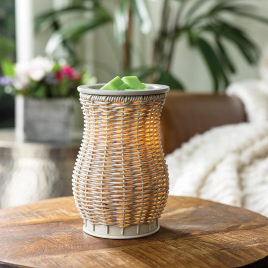 Gray Wicker Illumination Warmer