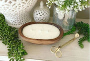 Rustic Brown Dough Bowl Candle